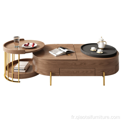 La table basse Nordic Modern Lift Top en bois